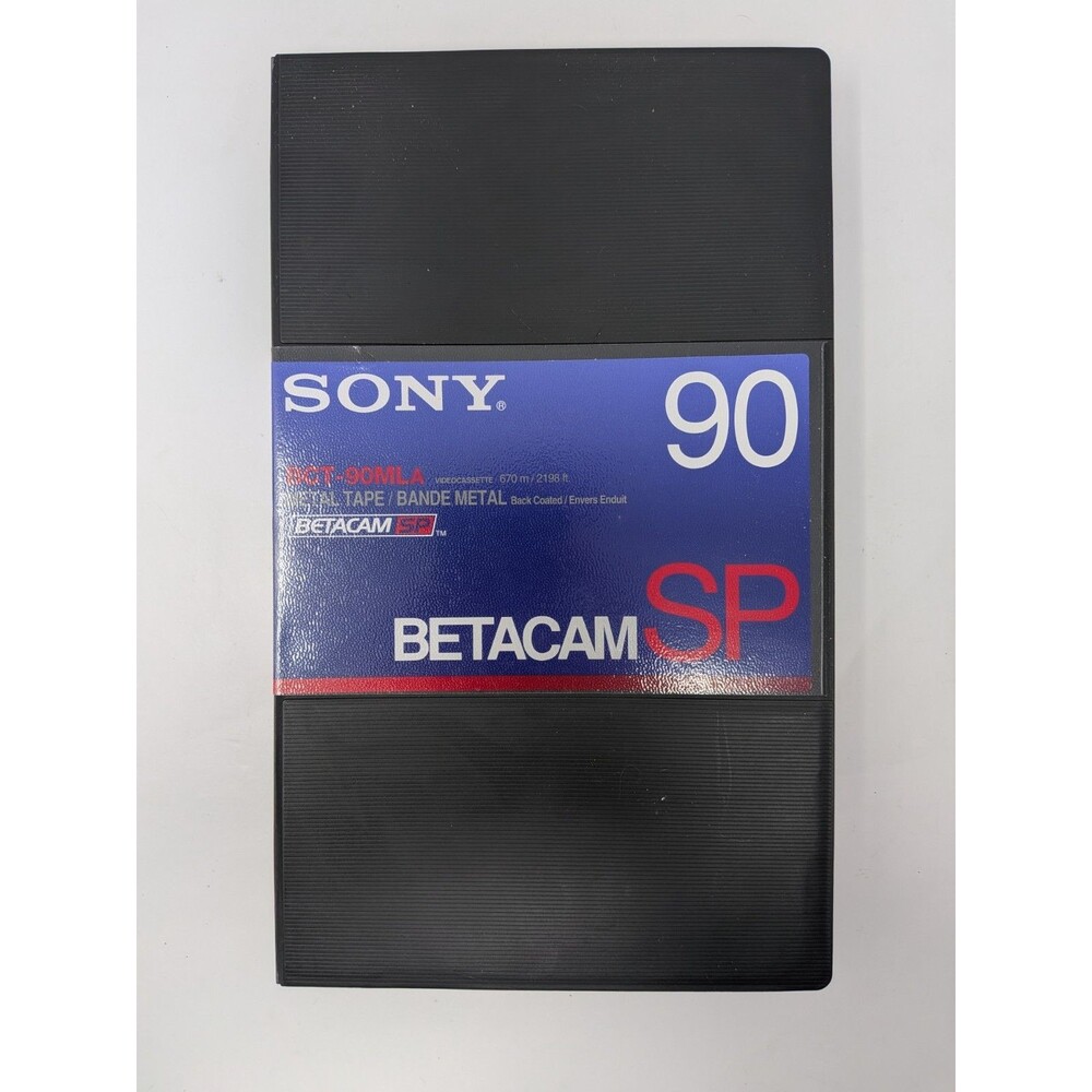 VTG Sony Betacam SP BCT-90MLA 90min Large Metal Video Cassette Tape w/ Case NEW